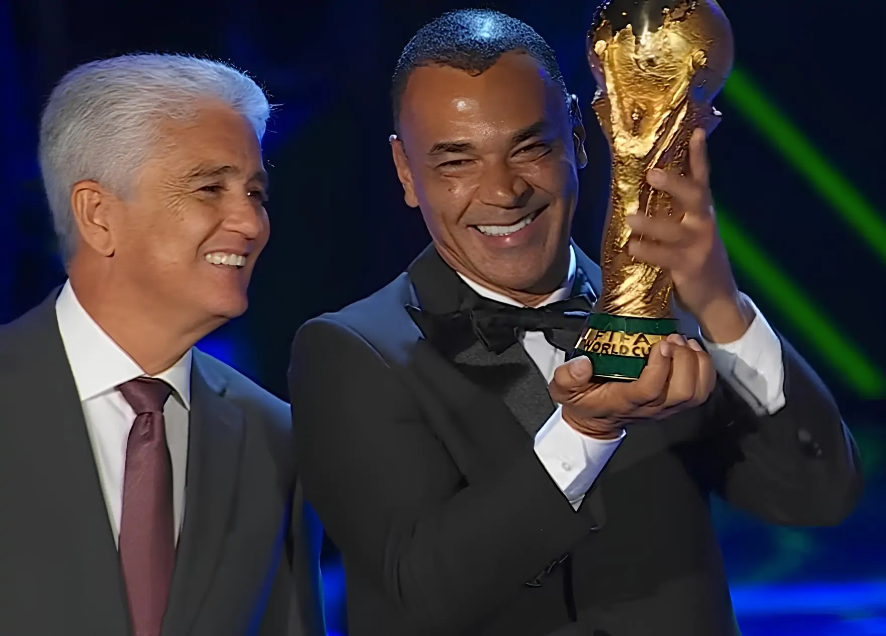 Cafu e Bebeto participam de evento da Fifa antes da Copa