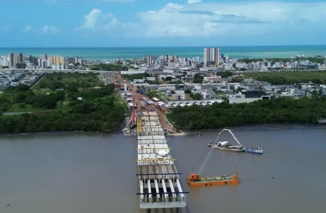 Obras da Ponte do Futuro chegam a 97% das fundações