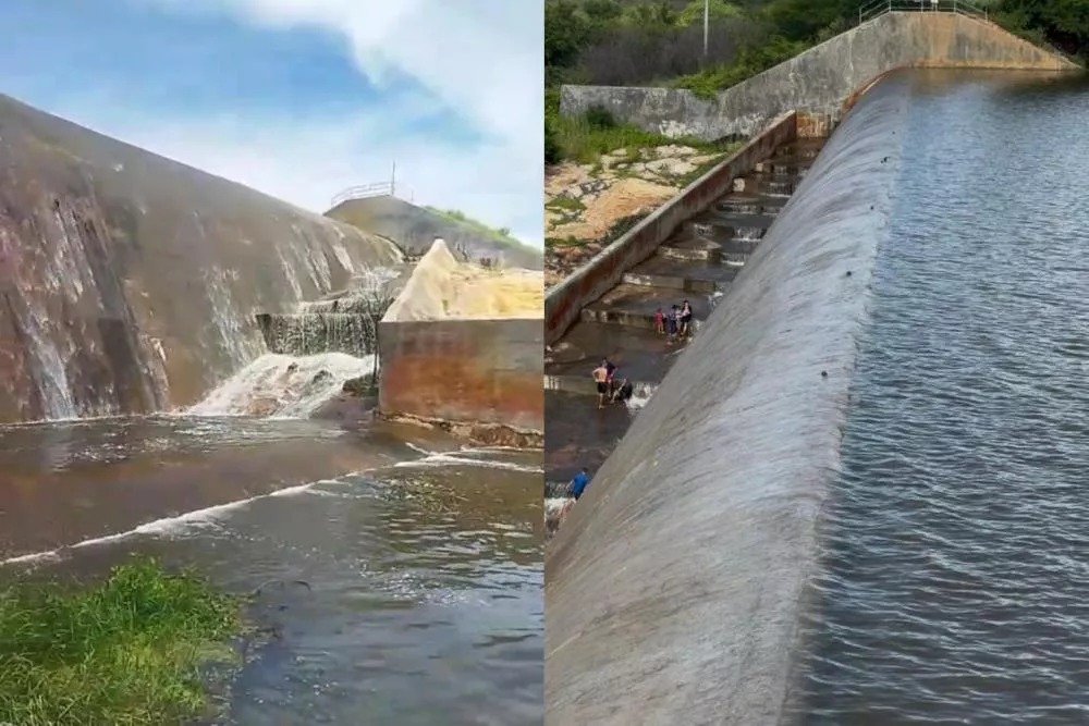 Barragem da Farinha sangra após seis anos e encerra racionamento em Patos 