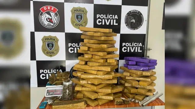 Polícia apreende quase 100 kg de drogas e prende três em Campina