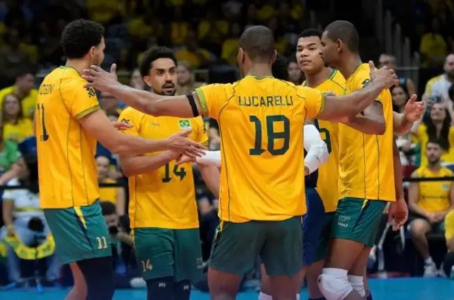 Brasil vence Argentina e garante título e vaga olímpica no vôlei