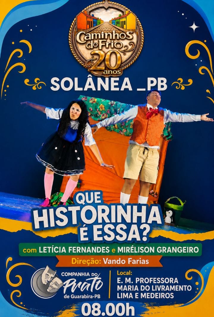 Companhia do Prato apresenta espetáculo infantil no Caminhos do Frio em Solânea
